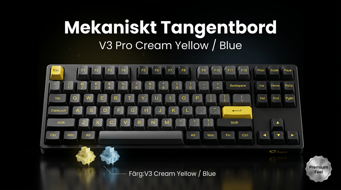 TKL mekaniskt gaming‑tangentbord Hot-swap