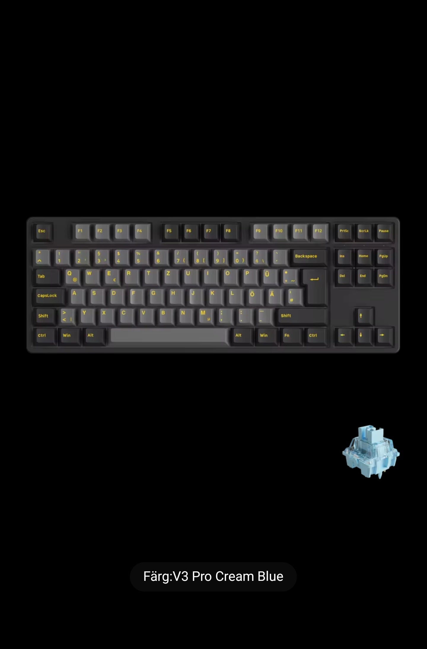 TKL mekaniskt gaming‑tangentbord Hot-swap