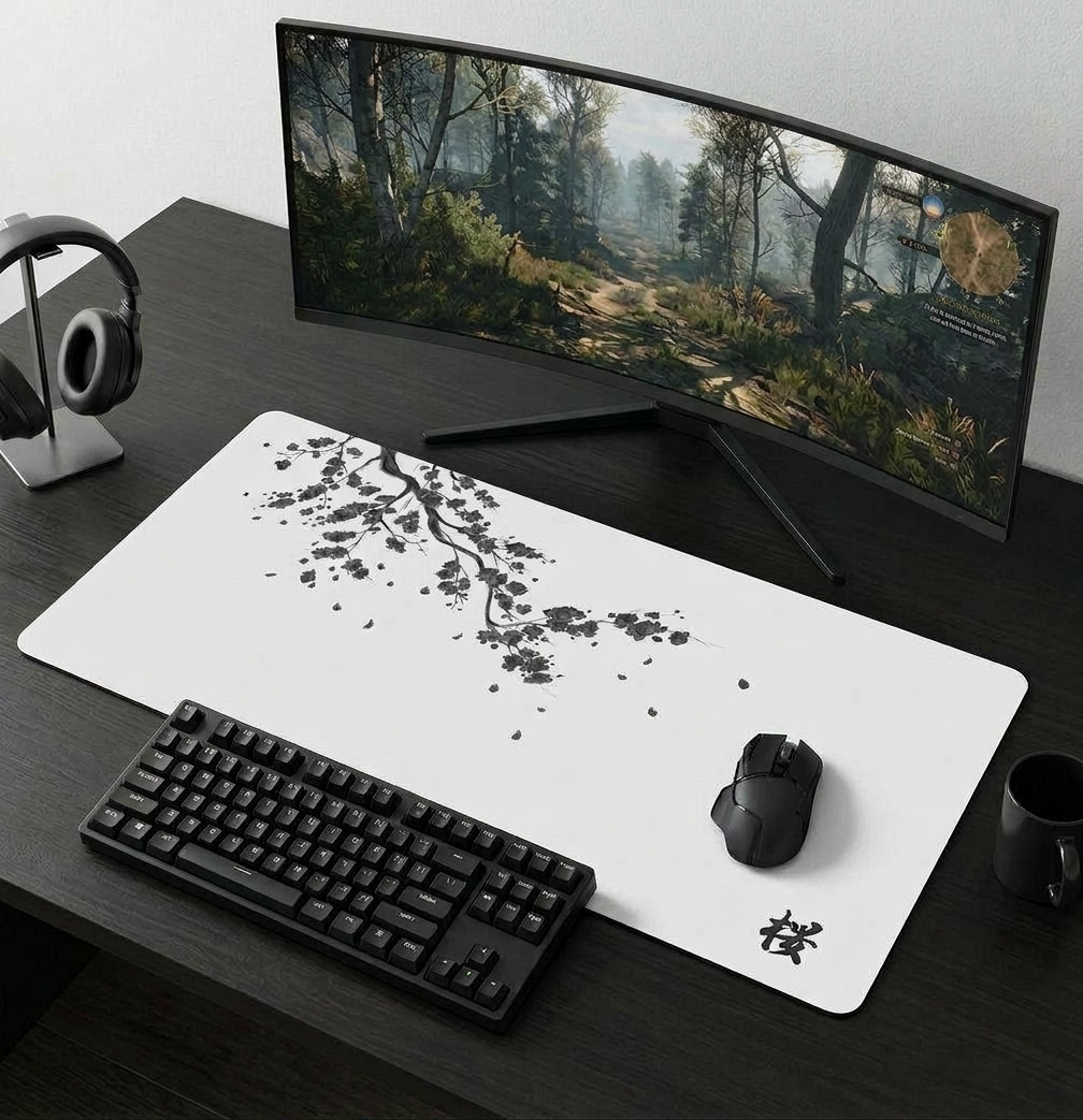 XL Sakura Deskmat – Japansk körsbärsblomma